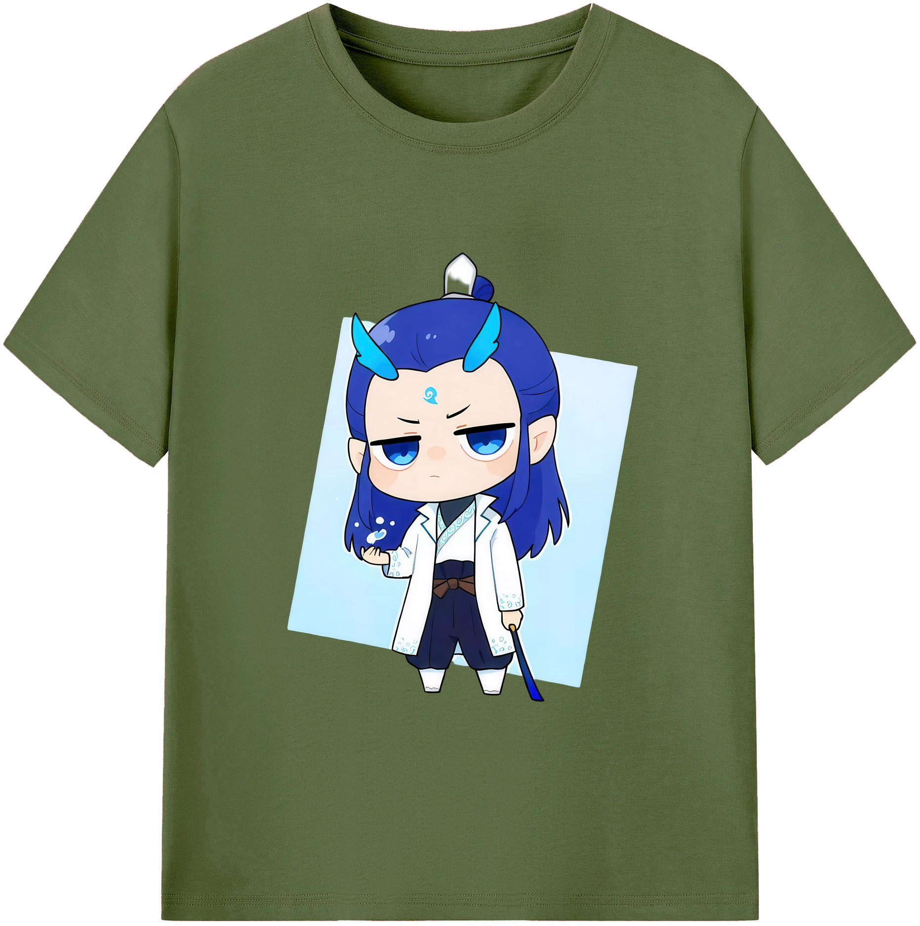 （画像用） Ne Zha 2 ナタ 魔童の大暴れ 綿100％半袖Tシャツ（フロントプリント）
